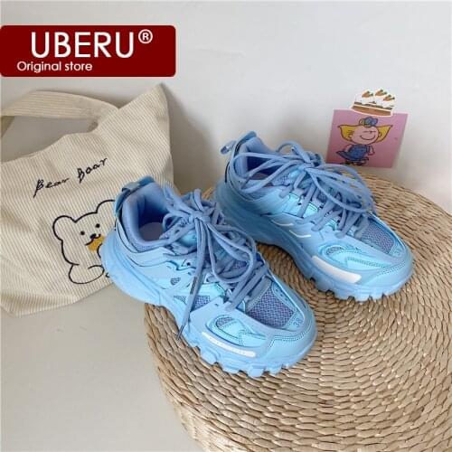 2021new blue couple sports shoes versatile increased bottom soft bottom men and women running shoes mesh breathable casualshoes