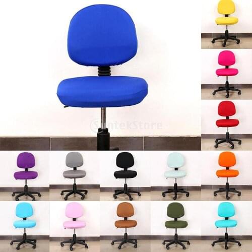 Office Computer Chair Cover Universal Rotate Desk Seat Covers Slipcovers Home Chair Seat Back Cover Universal Chair Cover