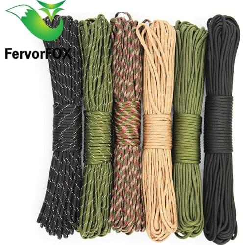 Paracord 550 Rope Type III 7 Stand 31m(100FT),10m(33FT) Paracord Parachute Cord Outdoor Camping Survival kit Wholesale Paracord