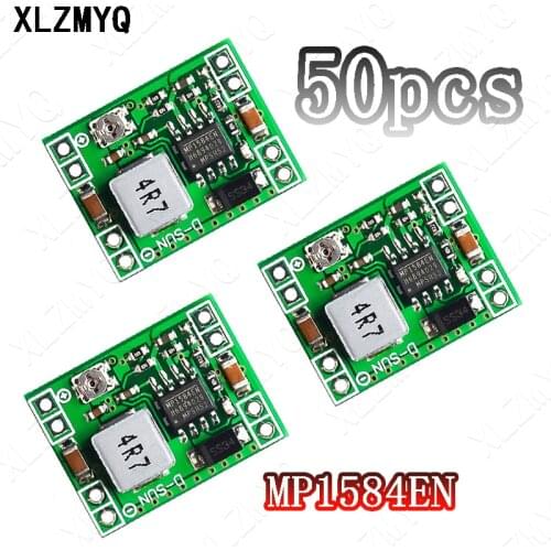 50pcs / MP1584EN 3A DC-DC Step Down Supply Module MP1584 EN Adjustable power step-down descending output module 3V 9V 12V 24V