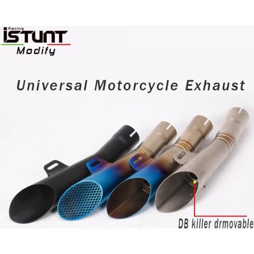 38-51mm Universal Escape motorcycle exhaust pipe for Yamaha R6 MT03 Ninja 300 CBR300 S1000RR Z800 GP oblique mouth exhaust pipe