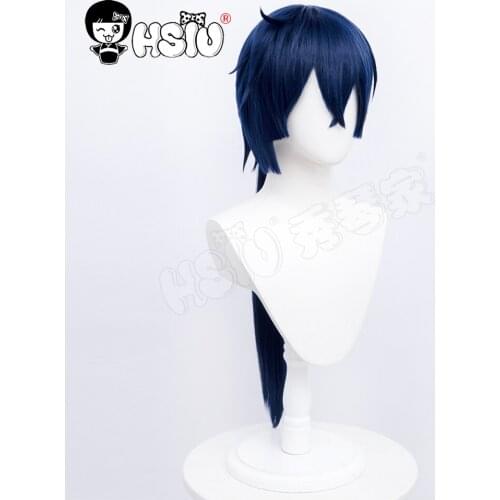 Vanitas Cosplay Wig Anime The Case Study of Vanitas Cosplay「HSIU 」Fiber synthetic wig Black/blue long ponytail short hair