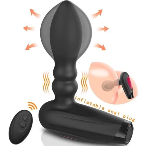 Vibrator For Men Inflatable Plug Prostate Massager Husband Stimulator Sex Toys Masturbation Tool For Male Wome Anal Extender