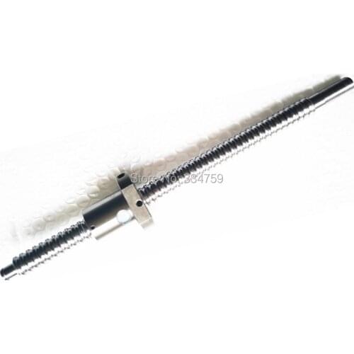 1/2-20 thread end machined SFU1605 300mm C7 ballscrew with one 1605 flange single ball nut