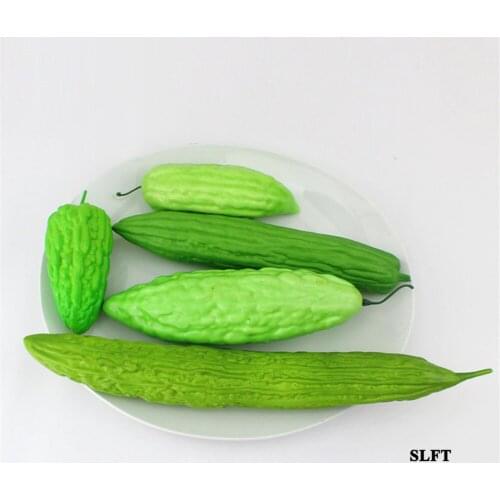 Kitchen cabinet green grocery store shop decoration simulation artificial vegetables fake balsam pear bitter gourd melon model