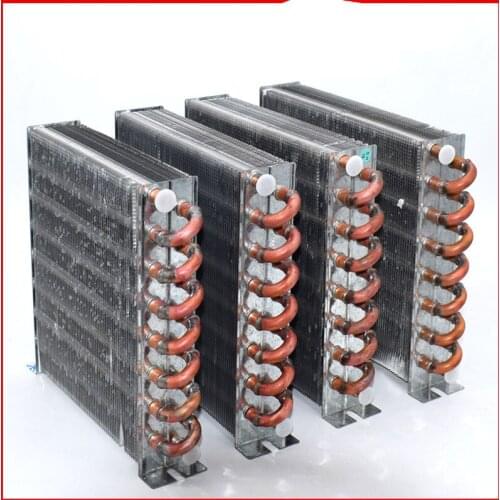 1/4 hp condenser air-cooled water-cooled copper tube aluminum heat dissipation self-made water air conditioning radiator