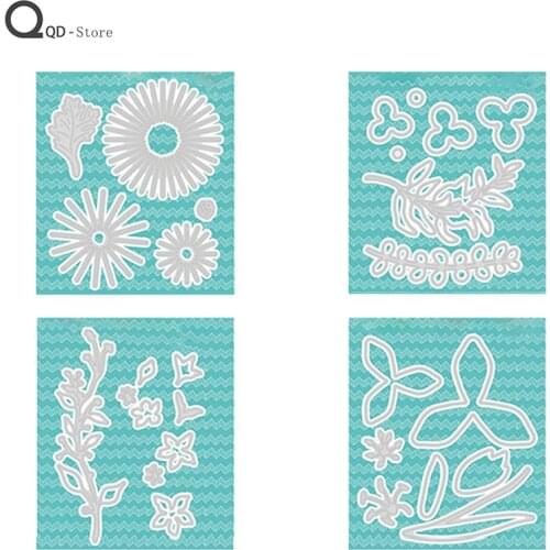 4 Flower Combination Model Cutting Dies New Dies Scrapbooking Mold Cut Handmade Tools DIY Craft Decoration Metal Cutting Dies