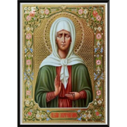 5d Diamond Painting Religious Figure Round Diamond Cross Stitch Style Home Decoration Imitation Diamond Embroidery