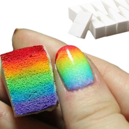 8Pcs/Set Soft Triangle Nail Art Polish Gel Gradient Color Stamping Stamp Drawing Painting Sponge Image Transfer Manicure tool