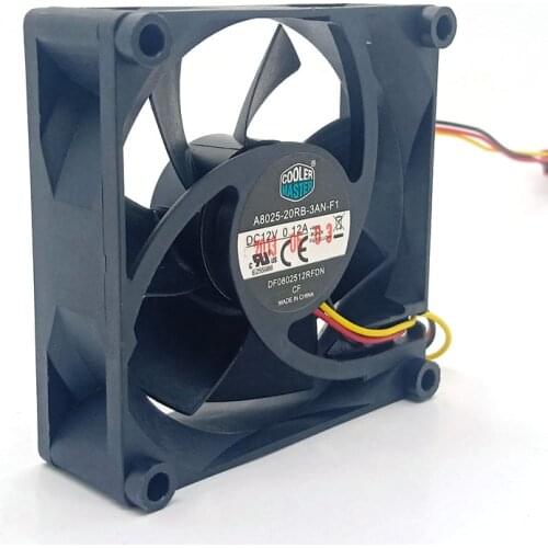 A8025-20RB-3AN-F1 A8025-35RB-4IP-F1 A8025-45RB-4IP-F1 80mm cooling fan 80X25mm DC 12V computer fan 3-pin or 4-pin