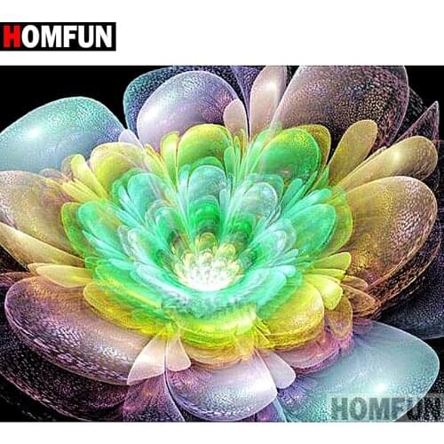 HOMFUN Full Square/Round Drill 5D DIY Diamond Painting "flower" Embroidery Cross Stitch 5D Home Decor A07478