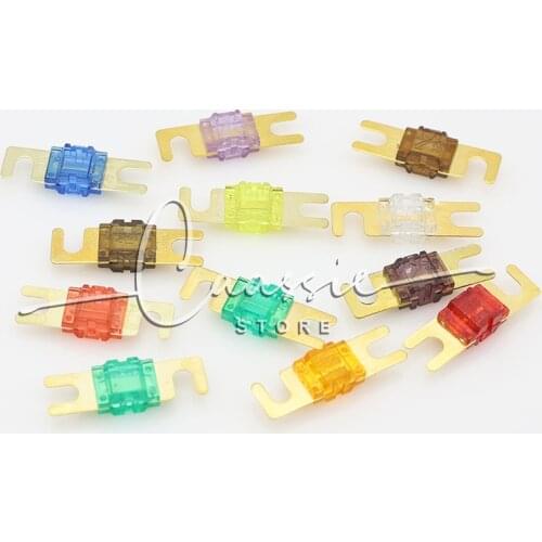 ANL Gold Plated Stud Car Fuses Mini Car Stereo Audio AFS Fuse 20A 30A 40A 50A 60A 70A 80A 100A 125A 150A 32V Auto Fuses
