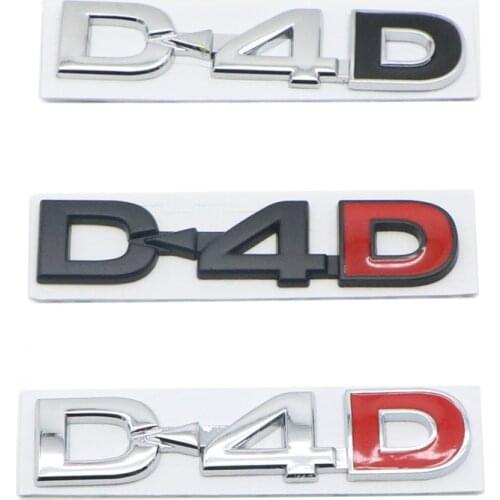 D4D D-4D Logo Car Sticker Emblem Badge Decals for Toyota Prado Land Cruiser Fortuner Tundra Vios Harrier Hilux Camry Corolla CHR