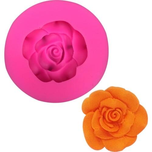 Free shipping rosette silicone mold chocolate fudge cake decoration Soap mold baking utensils F0351