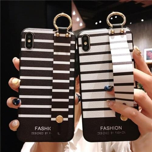 Wrist Strap Back Cover For Huawei P30 P20 Pro Lite P10 plus Honor 10 7A Mate 10 20 Pro Nova 3 3i 2s 3e 4 4e Enjoy 8E Phone Case