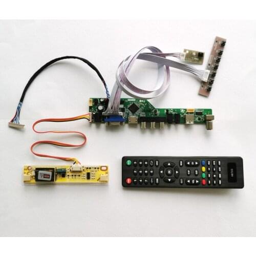 For BOE HT150X02-100/101 15" 20-Pin LVDS cable 1024*768 VGA USB Remote 2CCFL PC desktop LCD display controller card DIY kit