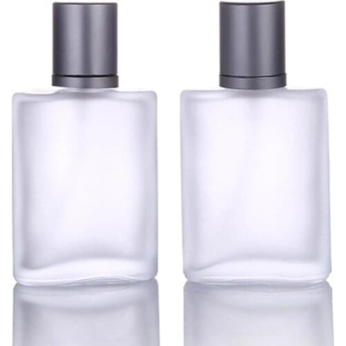 5pcs/lot 30ml 50ml Perfume Bottle Aluminum Pump Sprayer Glass Perfume Atomizer Bottle Travel Empty Cosmetics Container