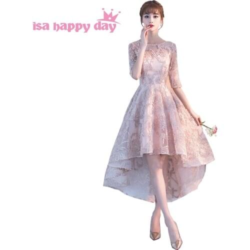 Formal coffee long short tops women s high low dresses and gowns 2020 dress party prom elegant girls gown party dress H4218