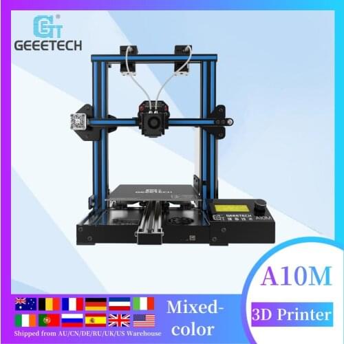 GEEETECH 3D Printer A10M 2 In 1 Mixcolor 3d print stable base fast shipping 220*220*260 PLA Filament 3d CE FDM 3d print