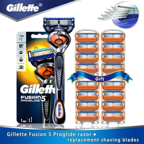 Gillette Fusion 5 Proglide Safety Razor Case Straight Shaving Machine Kit With Blades Shaver For Men Shave Cassettes For Beard