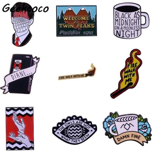 J2512 Movie Metal Enamel Pin Brooch Cute Badge Pins Hat Pin Cartoon print pins Badges For Clothes