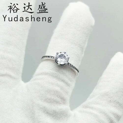 100% 925 Silver Clear Sparkling Crown Ring Womens Fashion Jewelry Original Valentines Day Christmas Gift