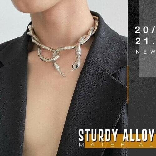 Creative Freedom Snake Necklace Bendable Flexible Multi-Purpose Necklace Wrap Bangle Twistable Choker Jewelry Chain for Women