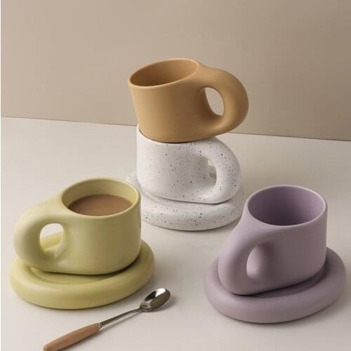 Nordic Couple Mug Creative Personalized and Cute Girl Cup Simple Ceramic Coffee Cup