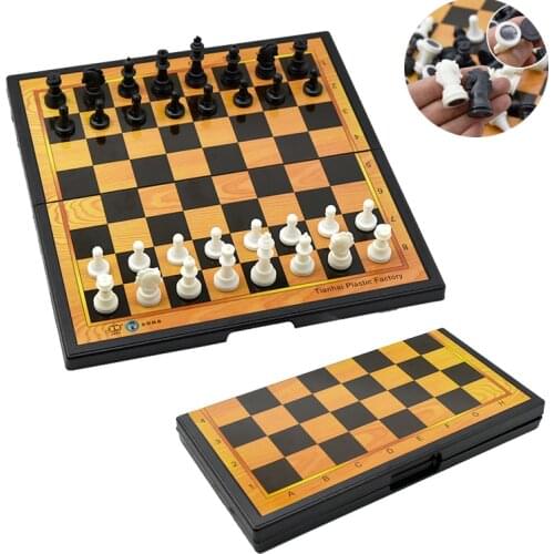 Magnetic Chess Game Set High Quality Foldable Family Table Board Game Pieces with Checkerboard Children Adult Gift Entertainment