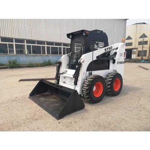 Mini Backhoe Loader Wheeled Skid Steer Operating Load 850kg With Optional Attachments