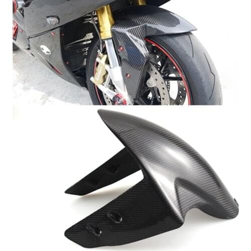 Motorcycle Black Real Carbon Fiber Front Fender Mudguard Mud Guard Fairing Kit For DUCATI 899 959 1199 Models
