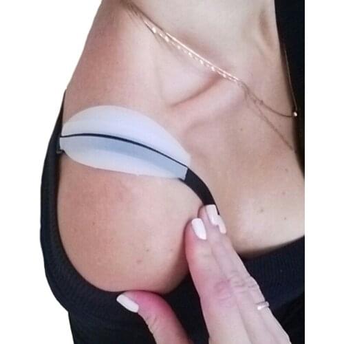 1Pair Soft Bra Strap Holder Non-Slip Bra Pads Cushion Relief Pain Silicone Shoulder Pads Decompression Bra Pads Accessories