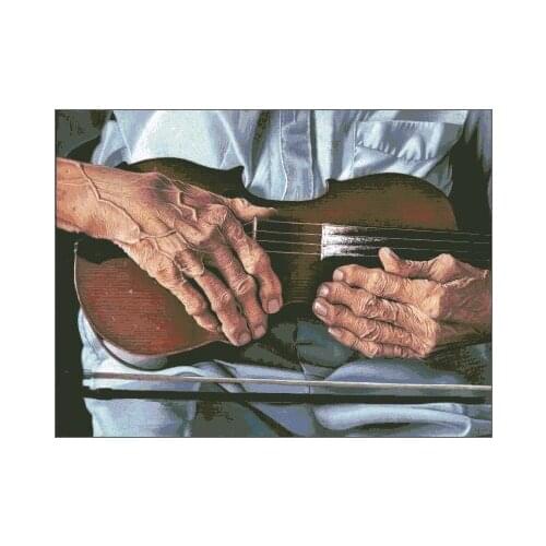 Hands of the Fiddler Cross Stitch Kits Top Quality Arts Embroidery Needlework DIY Sewing kit 14CT Canvas Unprinted Decor Handm