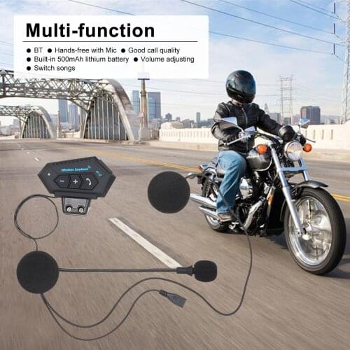 Motorcycle Helmet Headphones Bluetooth 4.0+EDR Headset Wireless Helmet Earphones Hands free with Mic Music Call Control USB