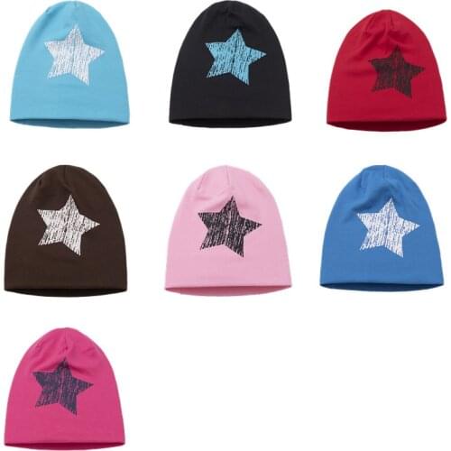 New Baby Star Hat Spring Unisex Boy Girl Kids Toddler Infant colorful Cotton Soft Cute Hats Hip hop Caps Beanies H228D