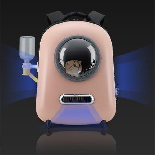 Cat Carrier Breathable Pet Dogs Cats Creative Backpack Travel Space Capsule Cage Puppy Dog Carry Bag Kitten Handbags Kettle fan
