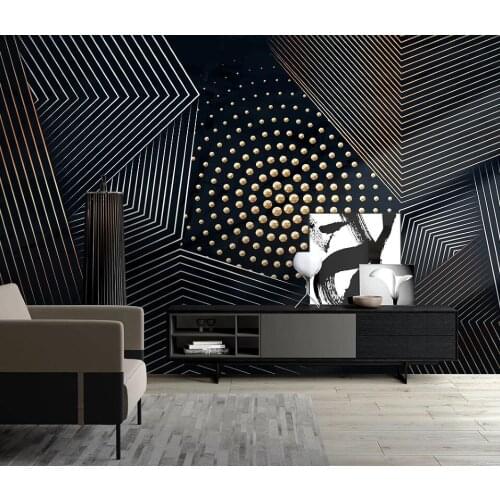 Custom wallpaper, light luxury geometric lines, flower background wall size can be customized wallpaper mural 3d wall for