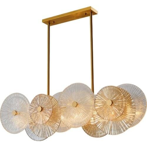Postmodern light luxury style chandelier living room dining room bar table dining table glass chandelier