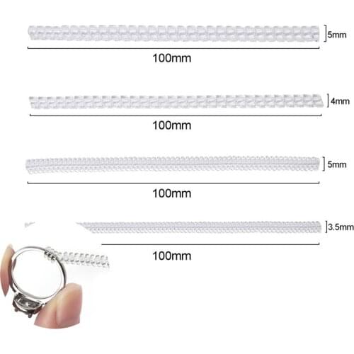 Ring Size Adjuster Jewelry Tools Reducer Jewelry Parts Protection Transparent 12pcs/set Guard Tightener Reducer Resizing Tool