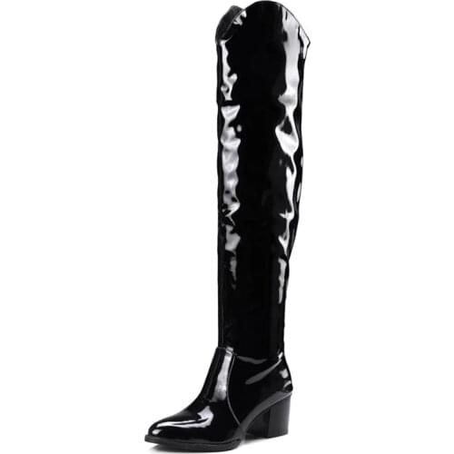 Big Size 9 10 11-17 thigh high boots knee high boots over the knee boots women ladies boots Serpentine sleeve