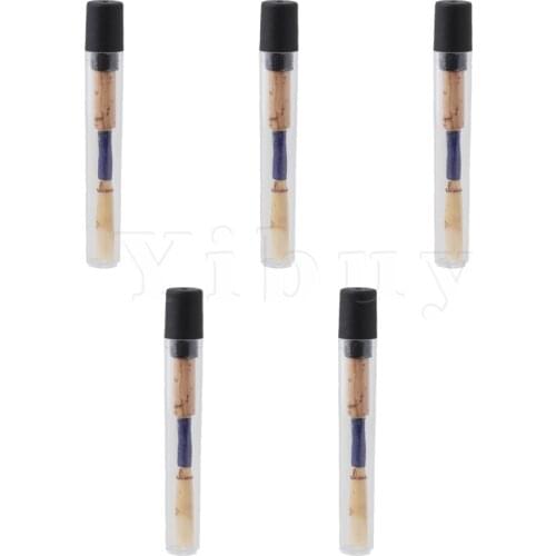 Yibuy Oboe Reeds Cork Reed Strength 2.5 Handmade Oboe Reed with Plastic Case Tube for Beginners Oboe Accessories Pack of 5