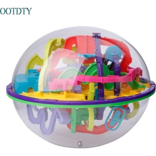Funny 299 Barriers 3D Magic Intellect Ball Balance Maze Game Puzzle Globe Toy Kid Gift #330