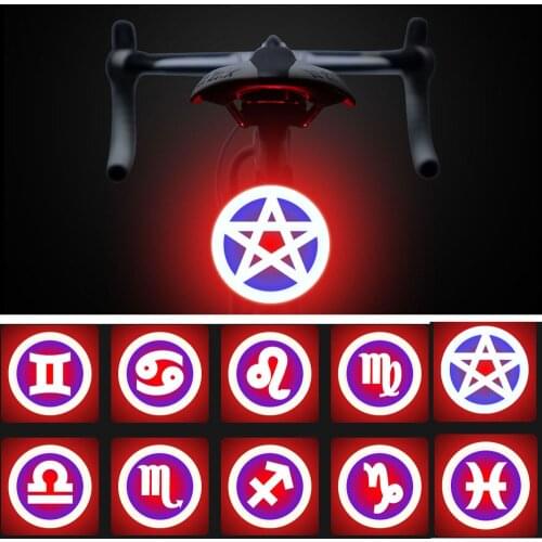 Scooter Twelve Constellations Rear Lights USB Chargeable Mini LED Night Keep Safe Waterproof Tail Light For Xiaomi M365 Scooter