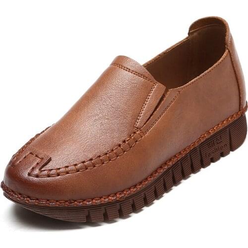 Mother Shoes Soft Bottom Female Flat Bottom Comfortable Middle-aged Single New Casual Middle-aged Non-slip Breathable Old Shoes