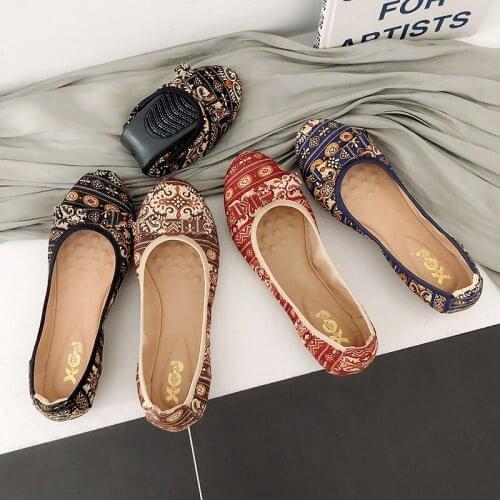 2020 New Summer Round Toe Vintage Woman Shoes Korean Comfortable Shallow Soft Bowknot Womens Ballet Flat Shoes zapatos mujer