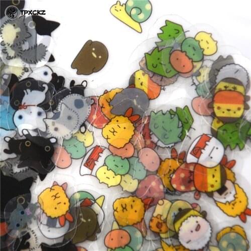 1Pack DIY Scrapbooking Stickers Cute Sumikko Gurashi Cat Sentimental Circus Stickers Diary Label Stickers Decorative