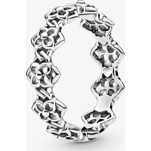 100% 925 Sterling Silver Rings for Women Rose Petals Band Ring S925 Fine Jewelry Wedding Party Gift Bague Femme 2021 New