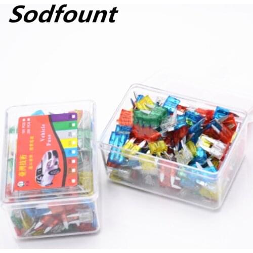 200pcs/lot Car small insert fuse set 5A 7.5A 10A 15A 20A 25A 30A 10-30A hybrid