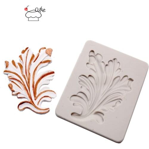Aouke Classical Leafe Decorating Molds Cake Silicone Mold Sugarpaste Candy Chocolate Gumpaste Clay Mould J139