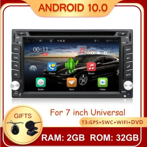 Bosion 2 Din Android 10.0 Car Multimedia Player DVD Radio GPS Navigation Auto 2din Touch Screen WIFI Audio BT5 USB FM With DVD